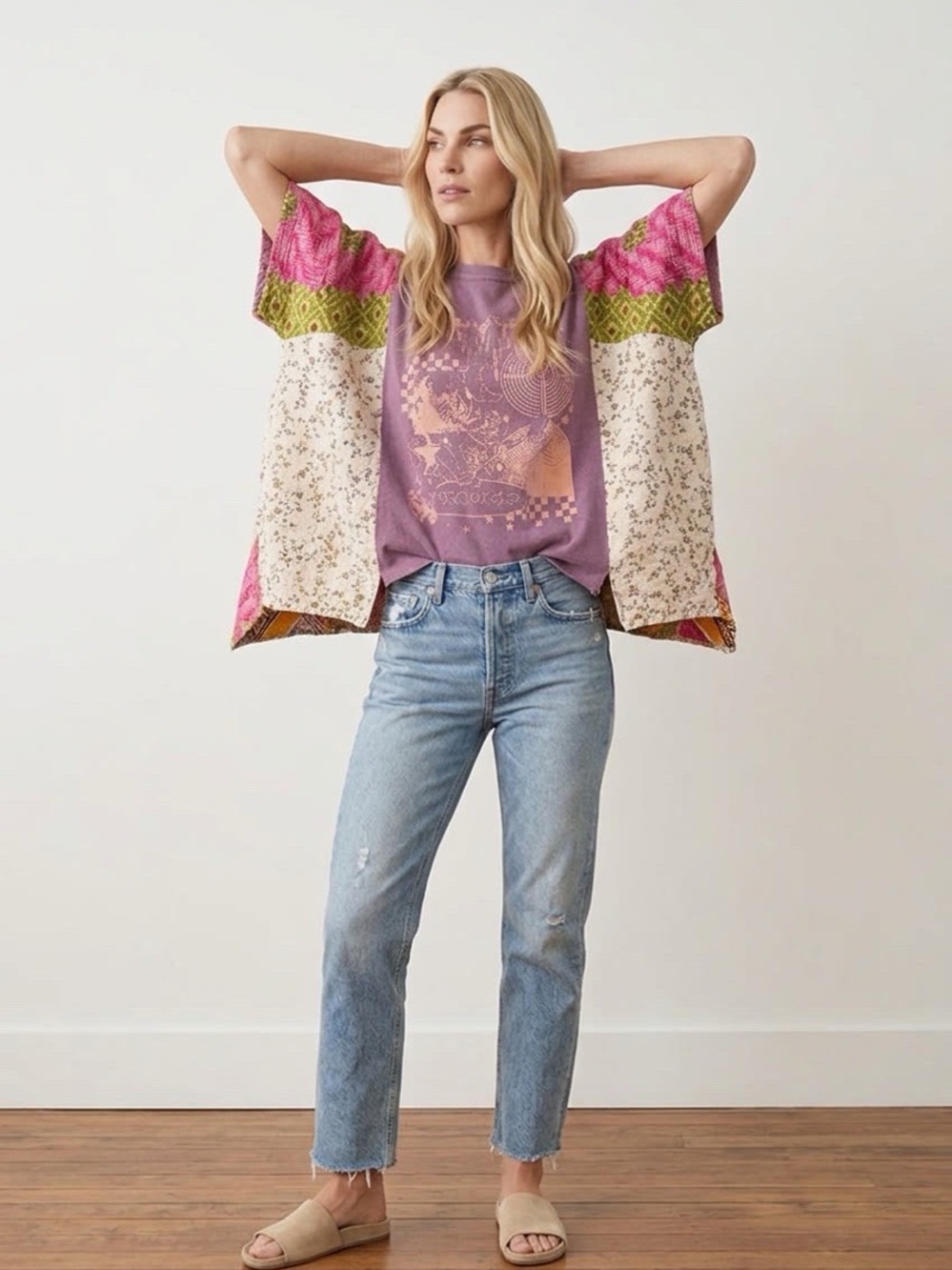 Handcrafted Upcycled GOOSE Kantha Tunic NWT One Size